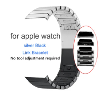 Link Bracelet Band For Apple Watch 44mm 40mm 42mm 38mm IWatch 6 SE 5 4 3 2 High Quality Stainless Steel Adjustable Strap New