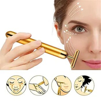 Face Massage Tools Beauty Bar 24k Golden Pulse Facial Massager Electric Facial Massager Face Lift Energy Beauty Bar