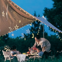 露營LED氛圍燈 戶外露營星星燈電池款帳篷氛圍燈小燈串LED照明燈派對裝飾燈帶『XY36182』