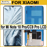 High quality AMOLED Display For Xiaomi Mi Note 10 /Mi Note 10 Pro /Mi CC9 Pro LCD Touch Screen Digitizer Assembly Repair Parts