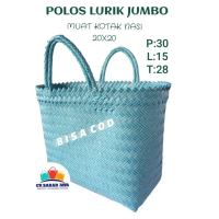 Tas Anyaman Plastik POLOS LURIK JUMBO untuk hampers Souvenir parcel wadah berkat murah Kotak Nasi Ta
