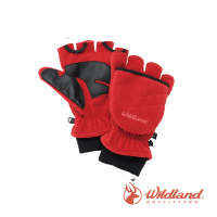【Wildland 荒野】中性 防風保暖翻蓋手套-紅色 W2012-08(保暖手套/翻蓋手套/機車/旅遊)