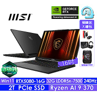 MSI微星 Raider 18 HX AI A2XWIG-026TW 18吋 4K+ 電競筆電(Ultra 9 285HX/64G/4T SSD/RTX5080-16G/Win11)