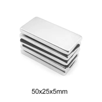 1~10PCS 50x25x5 mm Rare Earth Magnet 50mmX25mm Long Block Rectangular Magnets 50x25x5mm Permanent Neodymium Magnetic 50*25*5 mm