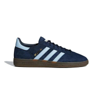 【adidas 愛迪達】Handball Spezial 男鞋 情侶鞋 深藍 膠底 麂皮 復古 三葉草 休閒鞋 BD7633