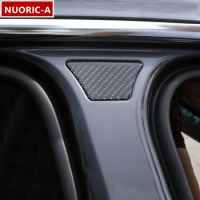 Carbon Fiber Middle Pillar Panel Decals Decoration Cover Trim For BMW 3 Series E90 2005-2012 Car Interior Accessories