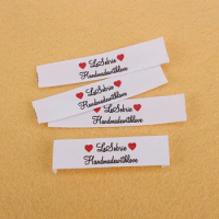 Personalized Tags , White,Sew-in Fabric Label, Customize Brand, Logo or Text，Customized with Your Name(MD5002)