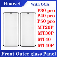 AAA+For Huawei P30pro P40pro P50pro Mate20pro 30pro 50 40pro Touch Screen LCD Front Outer Glass Panel Touchscreen Glass Replace