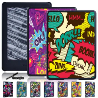 Graffiti Art Pattern Slim Tablet Back Case for Kindle EReader Paperwhite 1/2/3/4/Kindle 10th Gen 2019/8th Gen 2016 + Free Stylus