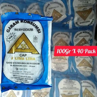 40 Pack Garam Konsumsi 100gr Beryodium Cap Segitiga A55 Salt Bumbu Masak