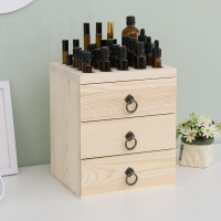實木精油收納盒子木制多特瑞瓶包裝化妝品盒高檔三層抽屜首飾木箱