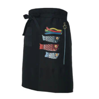 Japan Style Sushi Chef Apron Hotel Catering Kitchen Women and Men Work Print Aprons Restaurant Tea House Waiter Apron