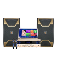 Karaoke 6TB Touchscreen 19'' Player KTV System with Power Amplifier and Wireless Microphone