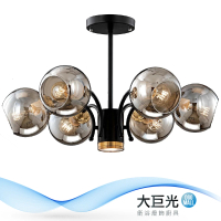 【大巨光】工業風-E27 6燈 3W 1燈半吸頂燈-中(MF-2081)
