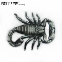 The Bullzine Scorpion belt buckle with pewter finish FP-02615-1 with continous stock