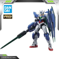 BANDAI Anime RG 1/144 GNT-0000 OO QAN[T] Assembly Plastic Model Kit Action Toy Figures Christmas Gifts Mobile Suit Gundam