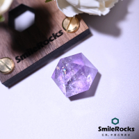 【SmileRocks 石麥】巴西多角切面紫水晶球 直徑2.6cm(附SmilePad 6x6 底板)