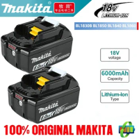100% Original 18V Makita 6000mAh Lithium ion Rechargeable Battery 18V Drill BL1860 BL1830 BL1850 BL1860B Replacement Batteries