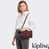 『千層包』Kipling 熱葡萄酒紅單肩隨身斜背包-RIRI