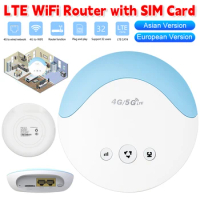 LTE WiFi Router with SIM Card Slot LAN W/LAN Ports 4G CPE Hotspot 300Mbps LTE 4G Modem Dongle Wireless Router for Home Travel
