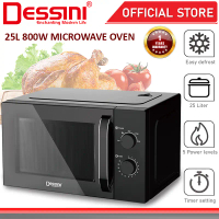 DESSINI ITALY 25L Countertop Microwave Oven 5 Power Level Timer Defrost Reheat Toaster Roaster Ketuh