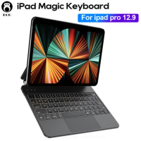 HOU Magic Keyboard For iPad Pro 12.9 2021 3rd 4th 5th Wireless Keyboards With Backlit Keyboards Trackpad Tablet Ipad Case 키보드