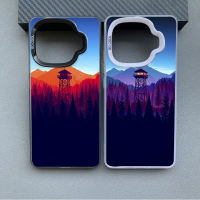 For IQOO Z9 Turbo Z9X Fashion Trend Looking At The Mountain Peaks Colorful Frosted Laser Full Cover 