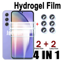 4in 1 Water Gel Screen Protector For Samsung Galaxy A54 A34 A53 A33 5G Sansum Galaxi A 54 34 53 33 5 G Hydrogel Film Camera Lens