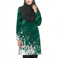 FREE CUSTOM Premium Muslimah Jersey POLO T-shirt Business Stretchy Fashion Long Sleeve Microfiber Sp
