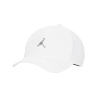 Nike 棒球帽 Jordan Rise Cap 白 銀 可調式帽圍 經典 飛人 老帽 帽子 FD5186-100