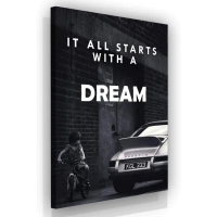 It All Starts With A Dream Motivational Wall Art Canvas Print Office Decor Inspiring Framed Prints I