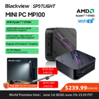 [World Premiere] Blackview Mini PC MP100 AMD R7 5700U Mini PC 8-Core 16-thread 16GB /32GB DDR4 512GB/1TB SSD Mini Computer PC