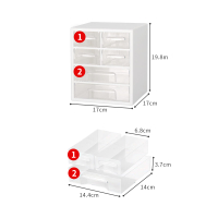 壓克力收納盒 桌面透明壓克力抽屜式收納盒辦公室桌上文具整理柜多層儲物箱『XY30432』