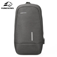 Kingsons Crossbody Bags for Men Messenger Chest Bag Pack Casual Bag Waterproof Nylon Single Shoulder Strap Pack New Fashion