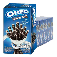 โอรีโอ เวเฟอร์โรลสอดไส้ครีม กลิ่นวานิลลา 54 ก. x 5 OREO Vanilla Wafer Roll g