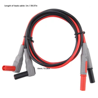 Multimeter Cable Multimeter P1300B Electronic Digital Multimeter Test Leads Kit Clips Replaceable Probe Tips Set
