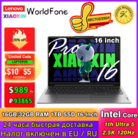 Lenovo Xiaoxin Pro16 2024 AI Laptop Intel Core Ultra 5 16GB/32GB LPDDR5X RAM 1T SSD 16-inch 2.5K 120Hz Slim Notebook