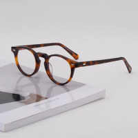 High Quality Vintage Glasses Optical frame OV5186 Oval Round Eyeglass Frame Gregory Peck Decoration Spectacle Myopia Frame