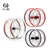CHOOEE Folding Bike Wheelset 16 Inch V Brake Bicycle Wheel Set 8/9/10/11 Speed 16H/20H Wheel Set
