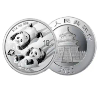 2022 China 30g Ag.999 Solid Silver Panda Coin 10 Yuan