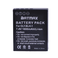 1pc 1800mAh BLH-1 BLH1 Rechargeable Camera battery for Olympus E-M1 Mark II Camera