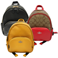 COACH 經典LOGO雙層拉練後背包(小款-多色供選)