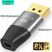8K Displayport 1.4 Adapter converter 8K@60Hz 4K@144Hz Bi-Directional DP to Mini DP Male to female Cable Extender for Macbook pro
