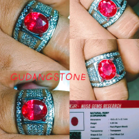 CINCIN RED RUBY BURMA MYANMAR OPEN COLOR RING SUPER MEWAH