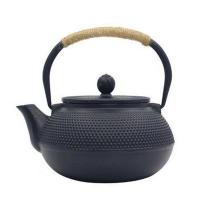 煮茶壺生鐵壺無塗層茶具(規格:0.8小粒子) 