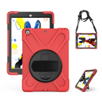 Rugged Case For apple ipad9 10.2 2021 Shockproof Silicone build-in Stand Portable Cover Handheld for ipad 8/7 tablet