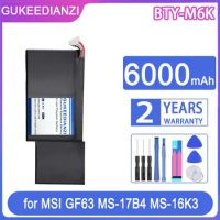 GUKEEDIANZI Replacement Battery BTY-M6K 6000mAh for MSI MS-17B4 MS-16K3 GS63VR-7RG GF63 Thin 8RD 8RD-031TH 8RC GF75 Thin 3RD