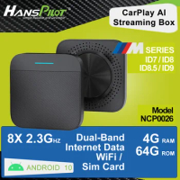 NCP0026 HansPilot CarPlay Ai TV Box For BMW Android 10 Wireless CarPlay Android Auto 4G LTE WiFi Streaming Box