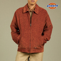 【Dickies】男款孟買褐燈芯絨滿版印花設計寬鬆休閒外套｜DK012267C05