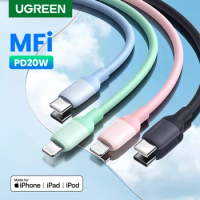 UGREEN MFi Silicone USB C to Lightning Cable 20W PD Fast Charging for iPhone 14 13 12 Pro Max iPad P